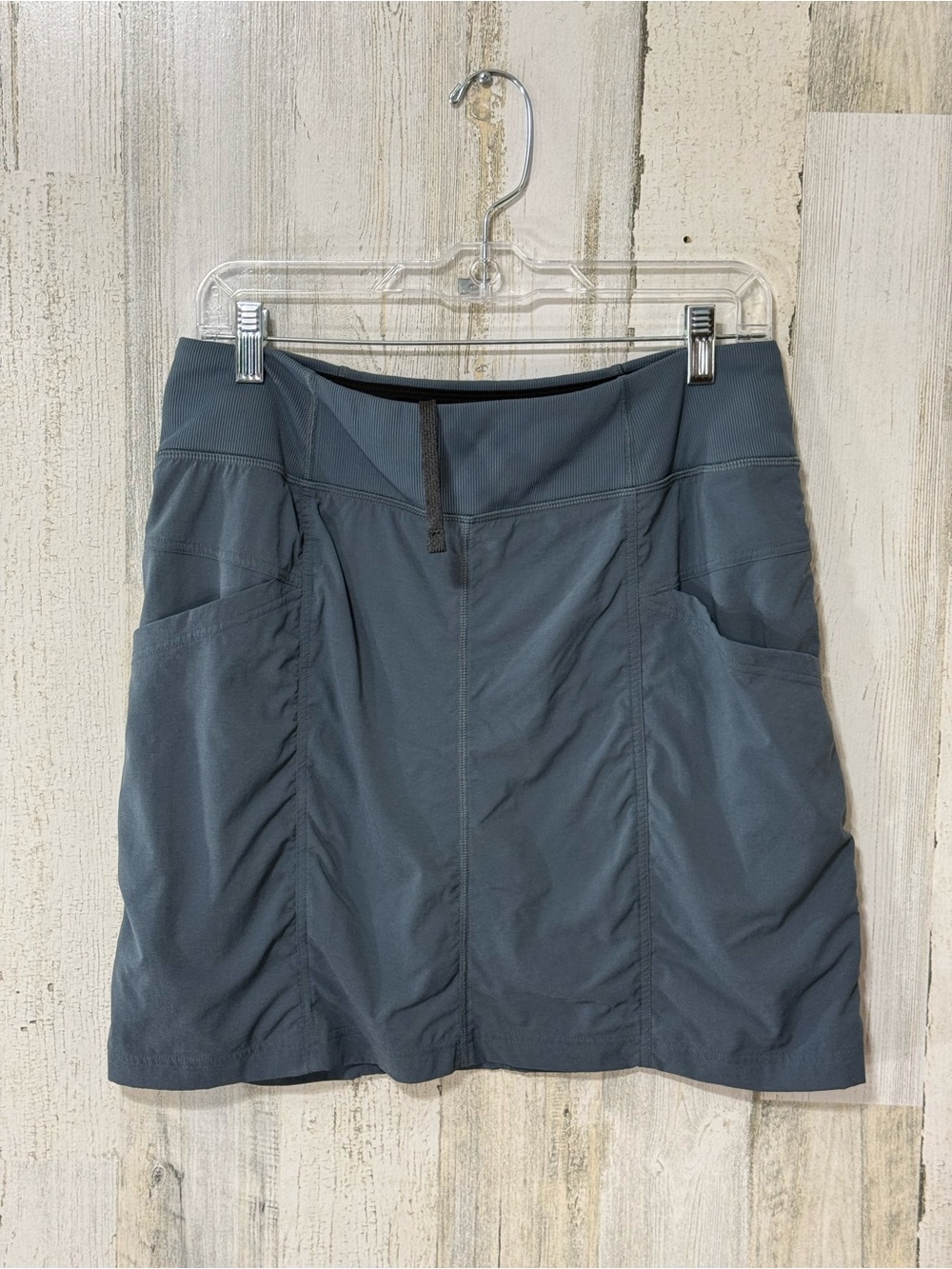 Prana Slate Blue Active Mini Skirt with Side Pockets - Picture 2 of 9